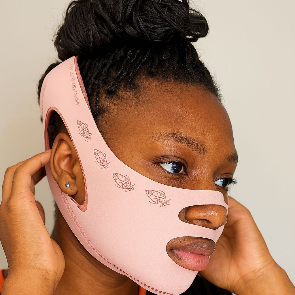 Masque Facial - Raffermit la peau, redessine l’ovale du visage, élimine double menton.