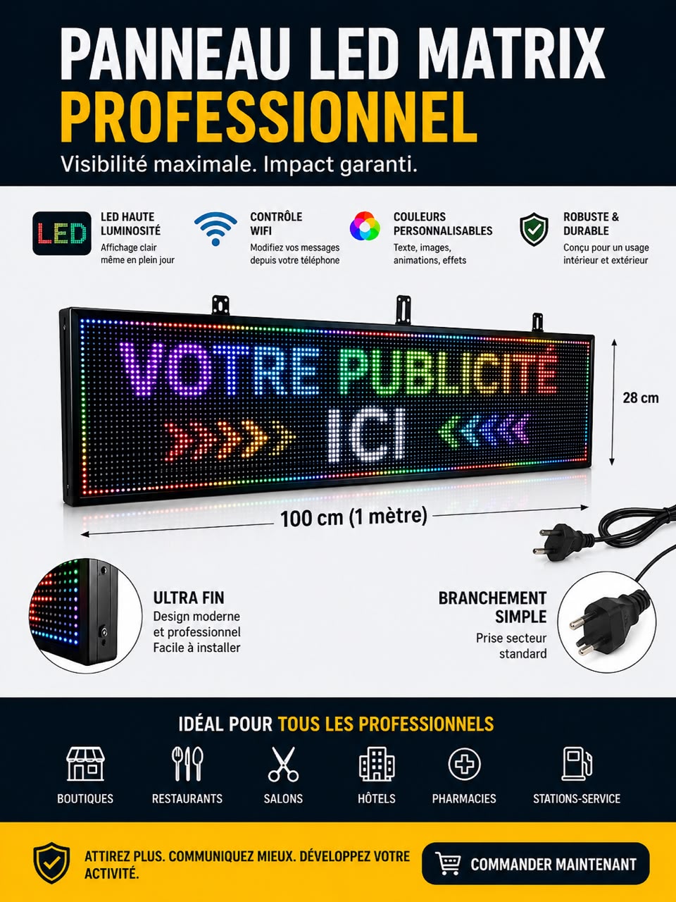 Panneau matriciel flexible