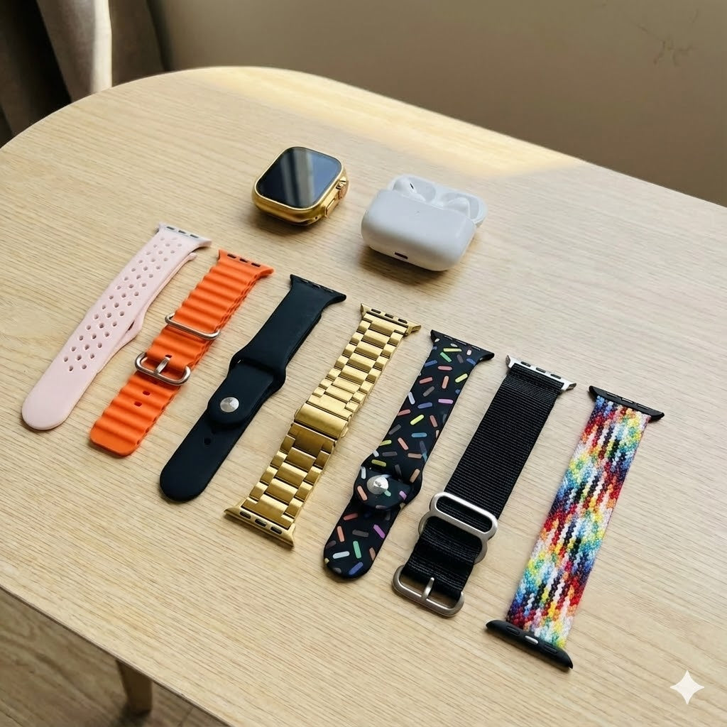 I20 ULTRA 3 avec 7 bracelets interchangeables  + airdpods